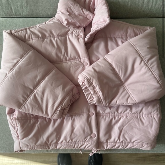 $20! Duvet Puffer Jacket by Wild Fable in Mod Pastel Pink - Picture 5 of 6